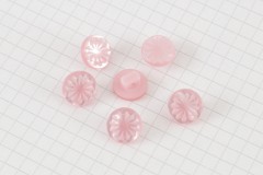 Round Petal Effect Buttons, Pearlescent Pink, 11.25mm (pack of 6)