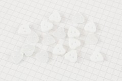 Heart Shape Buttons, Pearlescent White, 11.25mm (pack of 17)