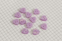 Heart Shape Buttons, Pearlescent Lilac, 12.5mm (pack of 12)