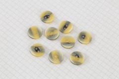 Round Faded Tortoiseshell Buttons, Brown, 15mm (pack of 9)