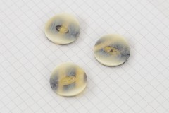Round Faded Tortoiseshell Buttons, Brown, 22.5mm (pack of 3)