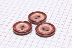 Round Rimmed Buttons, Pearlescent Wine, 17.5mm (pack of 3)