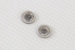 Round Rimmed Buttons, Pearlescent Grey, 20mm (pack of 2)