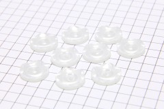 Round Scalloped Rim Buttons, Pearlescent White, 11.25mm (pack of 9)