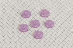 Round Scalloped Rim Buttons, Pearlescent Lilac, 13.75mm (pack of 6)
