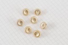 Round Decorative Buttons, Gold, 11.25mm (pack of 7)