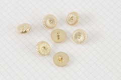 Round Decorative Buttons, Gold, 15mm (pack of 7)