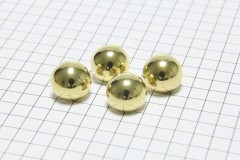Round Half Ball Buttons, Gold, 11.25mm (pack of 4)