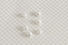 Round Domed Buttons, Pearl, 8.75mm (pack of 6)