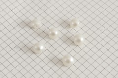 Round Domed Buttons, Pearl, 10mm (pack of 6)
