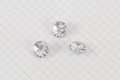 Round Diamante Crystal Buttons, Clear, Shanked, 12.5mm (pack of 3)