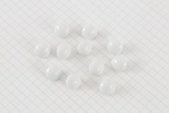 Round Domed, Faceted Buttons, White, 11.25mm (pack of 11)