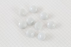 Round Domed, Faceted Buttons, White, 15mm (pack of 9)