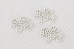 Baby Boy Buttons, White, 31mm (pack of 3)