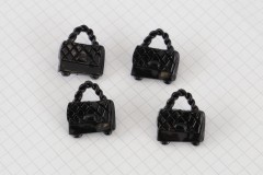Handbag Buttons, Black, 21mm (pack of 4)
