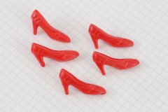 Shoe Buttons, Red, 32mm (pack of 5)