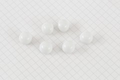 Round Domed Buttons, White, 11.25mm (pack of 7)