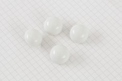 Round Domed Buttons, White, 17.5mm (pack of 4)