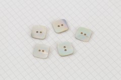 Rustic Square Buttons, Mother of Pearl, Natural, 17.5mm (pack of 5)