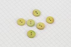 Round Shell Buttons, Yellow, 11.25mm (pack of 6)