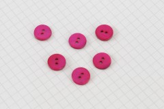 Round Shell Buttons, Fuchsia, 11.25mm (pack of 6)