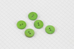 Round Shell Buttons, Lime Green, 15mm (pack of 5)