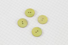 Round Shell Buttons, Yellow, 17.5mm (pack of 4)