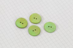 Round Shell Buttons, Lime Green, 17.5mm (pack of 4)