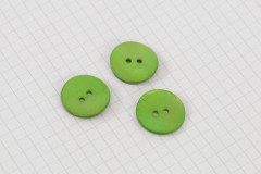 Round Shell Buttons, Lime Green, 20mm (pack of 3)