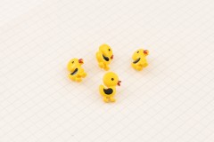 Yellow Duck Buttons with Shank, Plastic, 18mm (pack of 4)