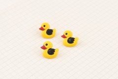 Yellow Duck Buttons with Shank, Plastic, 22mm (pack of 3)