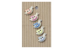 Handmade Flying Geese Buttons, Pastel, 20mm (pack of 5)
