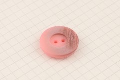 King Cole BT242 - 'Riot' - Round Button, 2 Hole, Old Rose, 23mm