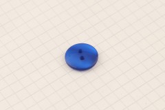 King Cole BT262 - 'Big Value' - Plastic Button, 2 Hole, Blue, 15mm