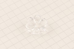 King Cole BT300 - 'Baby Glitz' - Plastic Button, Clear, 15mm