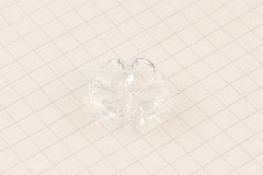 King Cole BT301 - 'Baby Glitz' - Plastic Button, Clear, 18mm