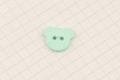 King Cole BT325 - 'Cherished' - Teddy Button, 2 Hole, Mint, 15mm