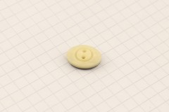 King Cole BT353 - 'Smarty' - Plastic Button, Oval, 2 Hole, Yellow, 15mm