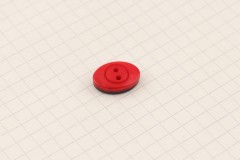 King Cole BT357 - 'Smarty' - Plastic Button, Oval, 2 Hole, Red, 15mm