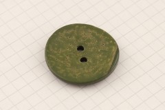 King Cole BT371 - 'Corona' - Round Button, 2 Hole, Green, 30mm