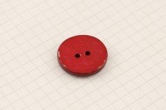 King Cole BT374 - 'Corona' - Round Button, 2 Hole, Red, 23mm