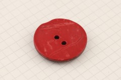 King Cole BT375 - 'Corona' - Round Button, 2 Hole, Red, 30mm
