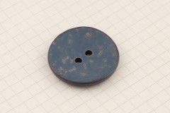King Cole BT377 - 'Corona' - Round Button, 2 Hole, Blue, 30mm