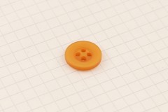 King Cole BT402 - 'Timeless' - Round Button, Plastic, 4 Hole, Mustard, 15mm