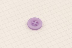 King Cole BT404 - 'Timeless' - Round Button, Plastic, 4 Hole, Lilac, 15mm