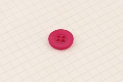 King Cole BT406 - 'Timeless' - Round Button, Plastic, 4 Hole, Cerise, 15mm