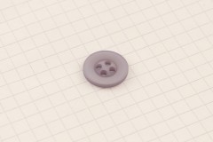 King Cole BT408 - 'Timeless' - Round Button, Plastic, 4 Hole, Silver, 15mm