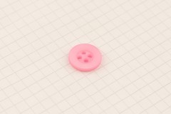 King Cole BT412 - 'Timeless' - Round Button, Plastic, 4 Hole, Pink, 15mm