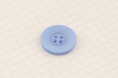 King Cole BT417 - 'Timeless' - Round Button, Plastic, 4 Hole, Cornflower, 23mm