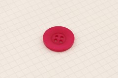 King Cole BT422 - 'Timeless' - Round Button, Plastic, 4 Hole, Cerise, 23mm